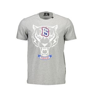 Plein Sport Gray Cotton Men Men's T-Shirt